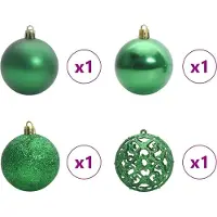 vidaXL Kunstkerstboom Groen 150 cm PVC en Staal en Kunststof