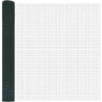 vidaXL gelast draadhek met grondbevestiging 25 x 1,2 m Groen Mesh
