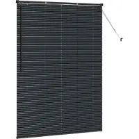 vidaXL - Venetiaanse - jaloezie - Zwart - 175 - x - 135 - cm - 25 - mm - Aluminium