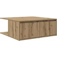 vidaXL Salontafel artisanaal eikenkleurig 80 x 80 x 31,5 cm