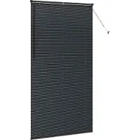 vidaXL Venetiaanse jaloezie Zwart 220 x 115 cm 25 mm Aluminium
