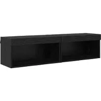 vidaXL TV Wand Eenheid 6 st Zwart Eiken Bewerkt hout