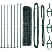 vidaXL Euro-hek met betonnen voetstuk 10 x 1,2 m PVC-Coated Staal Mesh