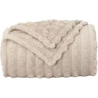 vidaXL Dekentjes 6 st Beige 200 x 150 cm 4,75 kg Fleece