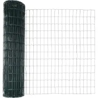 vidaXL Euro-hek met betonnen voetstuk 10 x 1,2 m PVC-Coated Staal Mesh