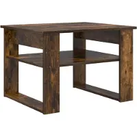 vidaXL Salontafel Rook Eiken 64 x 54 x 44 cm Bewerkt hout