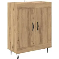 vidaXL Hoge kast Artisan Eiken 69,5 x 34 x 180 cm Bewerkt hout