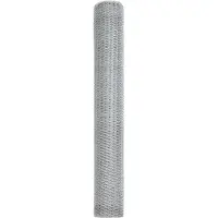 vidaXL Hexagon Hek 1,4 x 25 m Verzinkt staal zilver