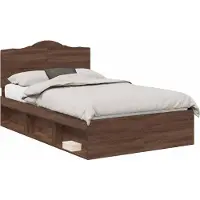vidaXL Bedframe Bruin Eiken 120 x 190 cm Massief grenenhout