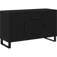 vidaXL Dressoir Zwart Eiken 100 x 36 x 60 cm Bewerkt hout