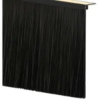 vidaXL Zelfklevende Deurborstels 2 st Zwart 100 cm Aluminiumlegering