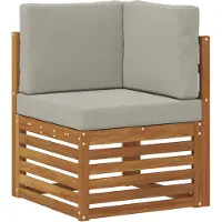 vidaXL Sectionele bankset 10 pcs Naturel en lichtgrijs Polyester
