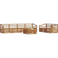 vidaXL Buiten bank set 7 st Naturel Massief Acacia Hout