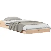 vidaXL Bedframe Naturel 90 x 220 cm Massief grenenhout