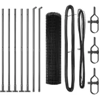 vidaXL Euro-hek met betonnen voetstuk 10 x 0,8 m PVC-Coated Staal Mesh
