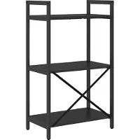 vidaXL Boekenplank 3-laags 56 x 34 x 96 cm Bewerkt hout Zwart Eiken