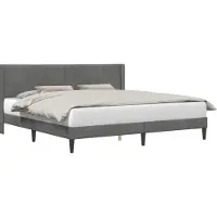 vidaXL Bedframe met hoofdeinde Donkergrijs 180 x 200 cm Fluweel