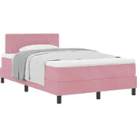vidaXL Boxspring bed met matras Roze 120 x 190 cm Fluweel