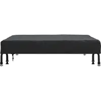 vidaXL Tafel Dekking Effen Zwart 102 x 102 x 15 cm Stof