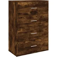 vidaXL Dressoir 60x31x84 cm bewerkt hout gerookt eikenkleurig