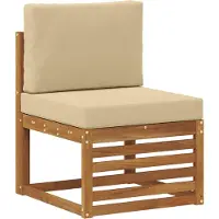 vidaXL Sectionele bankset met kussen 6 pcs Natuurlijk en Beige