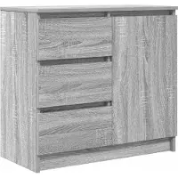 vidaXL Dressoir met lade 71x35x65 cm spaanplaat grijs Sonoma