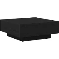 vidaXL Salontafel Zwart Eiken 80 x 80 x 31 cm