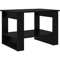 vidaXL Salontafel Zwart Eiken 72 x 50 x 50 cm Bewerkt hout