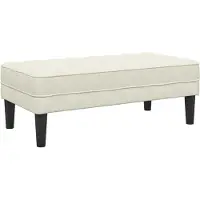 vidaXL Bank met kussen Crème 113 x 57 x 39 cm Fluweel
