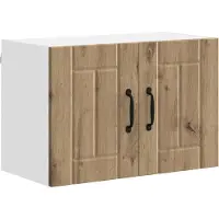 vidaXL Wandkast LUCCA 2 st Artisanaal eiken Bewerkt hout