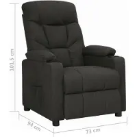 vidaXL Fauteuil verstelbaar stof zwart
