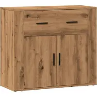 vidaXL Dressoir 80x33x70 cm bewerkt hout artisanaal eikenkleurig
