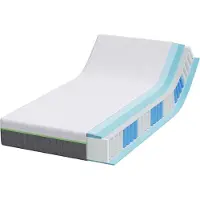 vidaXL Matras Wit en Grijs 100 x 200 cm Jacquard stof