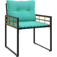 vidaXL Tuinmeubels set, 4 stuks, turquoise