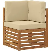 vidaXL Buiten bank set 8 st Natuurlijk en Beige