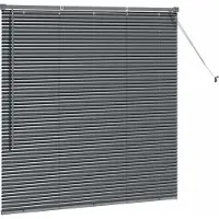 vidaXL Venetiaanse jaloezie Donkergrijs 130 x 135 cm 25 mm Aluminium