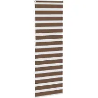 vidaXL Dubbele rolgordijn, bruin, 75x200 cm, stofbreedte 70,9 cm, polyester