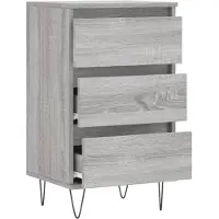 vidaXL Dressoir 40x35x70 cm bewerkt hout grijs sonoma