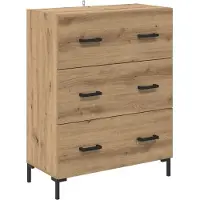 vidaXL Highboard Artisan Eiken 69,5 x 34 x 180 cm Bewerkt hout