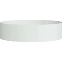 vidaXL Plantenring Wit 80 x 80 x 20 cm Koudgewalst staal