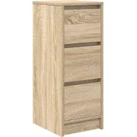 vidaXL Dressoir 29,5x34x76 cm bewerkt hout sonoma eikenkleurig