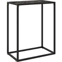 vidaXL Wandtafel 60x35x75 cm gehard glas zwart