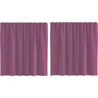 vidaXL Gordijnen met lussen 2 st paars 140x140 cm
