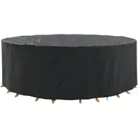 vidaXL Meubelbescherming 279 x 279 x 85 cm 420D Oxford stof Rond Zwart