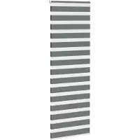 vidaXL Zebra rolgordijn 90x230 cm stofbreedte 85,9 cm donkergrijs