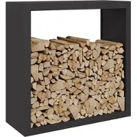 vidaXL Haardhoutrek 60x40x60 cm staal wit