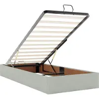 vidaXL Ottoman bed met matras met hoofdeinde 2 st Lichtgrijs Fluweel