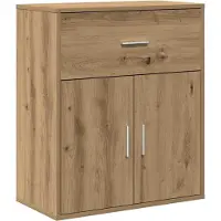 vidaXL Dressoir Artisan Eiken 60 x 31 x 70 cm Bewerkt hout