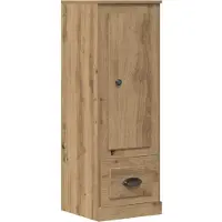 vidaXL Hoge kast 36x35,5x103,5 cm bewerkt hout artisanaal eikenkleurig