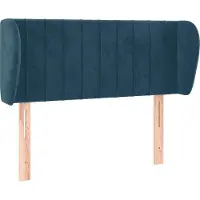 vidaXL Hoofdbord met randen 83x23x78/88 cm fluweel donkerblauw